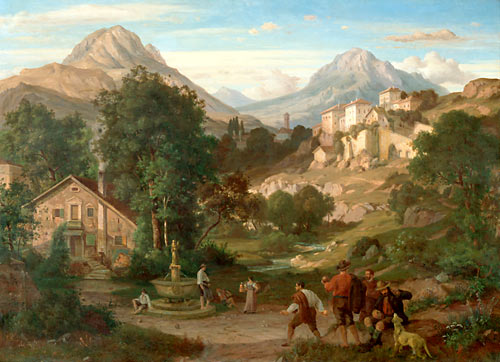 Eduard Cohen - Evening in southern landscape in summer