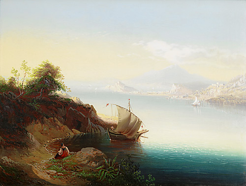 Ferdinand Feldhütter - Evening mood at the Mediterranean Sea