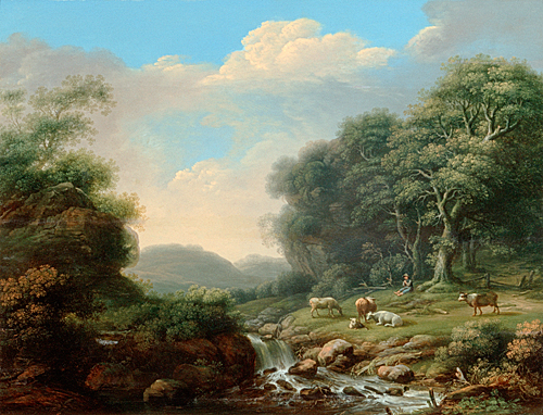 Johann Christian Klengel - Evening peace at forest creek