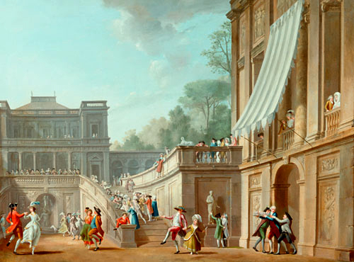 ital. Meister - Festival in the castle courtyard