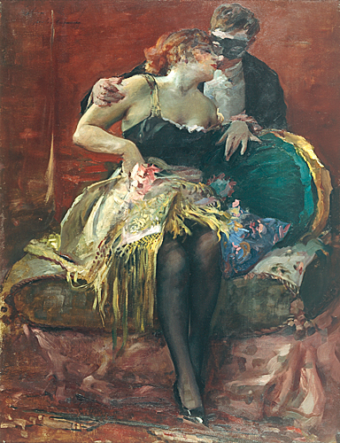 Bertalan Vigh - Flirt at the masked ball