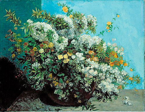Gustave Courbet - Flowering Branches and Flowers