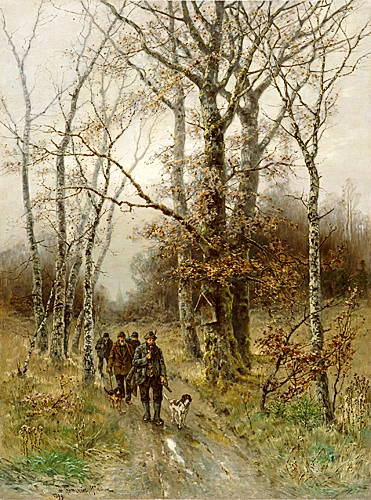 Desire Thomassin - Hunters in autumn forest