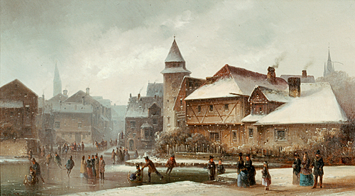 Anton Doll - Ice scater on a frozen lake near Lindau