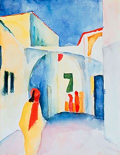 August Macke - View into a lane