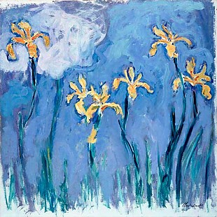 Claude Monet - Yellow lilys and pink cloud