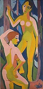 Ernst Ludwig Kirchner - Two nudes in the forest