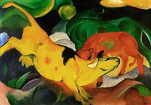 Franz Marc - Cows yellow-red-green