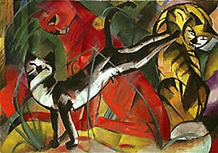 Franz Marc - Three cats