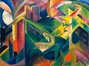 Franz Marc - Deer in the cloister garden