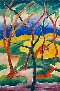 Franz Marc - Playing weasels