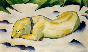 Franz Marc - Dog lying in the snow
