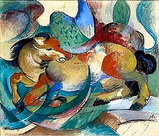 Franz Marc - Springing horse