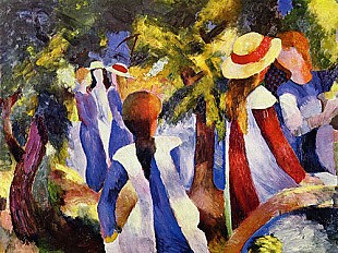 August Macke - Girl under trees