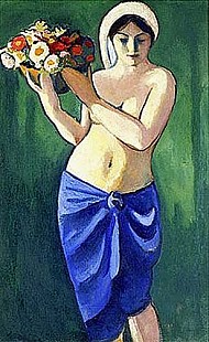 August Macke - Woman carrying a jardinière