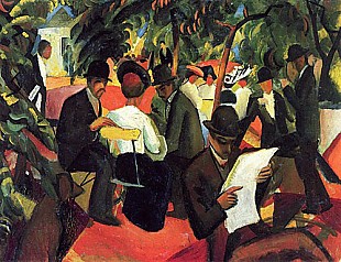 August Macke - Garden restaurant