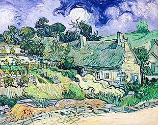 Vincent van Gogh - Houses with thatched roof in Cordeville near Auvers-sur-Oise