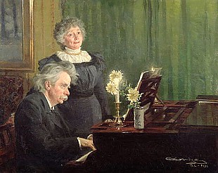 Peder Severin Kroyer - Edward Grieg  accompanying his Wife