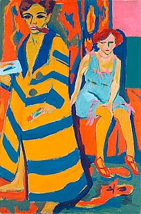 Ernst Ludwig Kirchner - Self portrait with artist's model