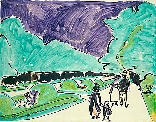 Ernst Ludwig Kirchner - Entrance to a large garden in Dresden