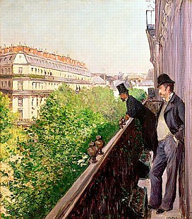 Gustav Caillebotte - A Balcony, Boulevard Haussmann