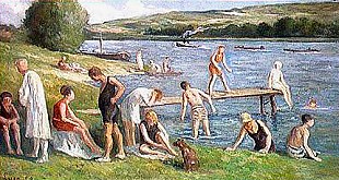 Maximilien Luce - Bathers on the Banks of the Seine
