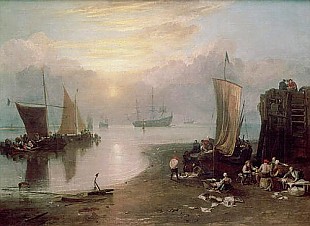 Joseph Mallord William Turner - Fishermen Cleaning and Selling Fish, c.1807
