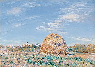 Alfred Sisley - Haystack on the Banks of the Loing