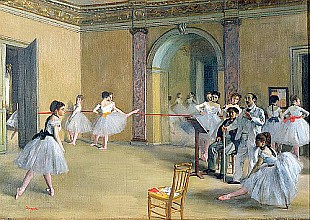 Edgar Degas - The Dance Foyer at the Opera on the rue Le Peletier