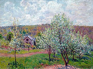 Alfred Sisley - Spring in the Environs of Paris, Apple Blossom