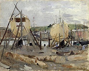 Berthe Morisot - Boat building, 1874