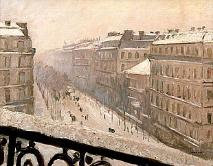 Gustav Caillebotte - Boulevard Haussmann in the Snow