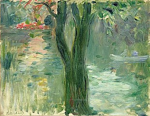Berthe Morisot - Sunset over the Lake, Bois de Boulogne, 1894