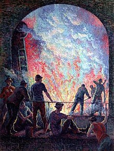 Maximilien Luce - The Steel Works