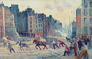Maximilien Luce - Work in the Rue Reaumur