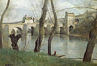 Jean Baptiste Camille Corot - The Bridge at Mantes