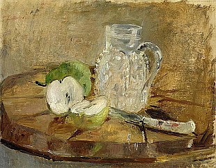 Berthe Morisot - Still Life with a Cut Apple and a Pitcher, 1876