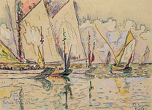 Paul Signac - Departure of tuna boats at Groix