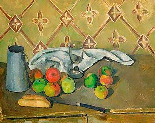 Paul Cézanne - Fruit, Serviette and Milk Jug