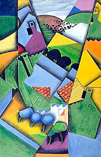 Juan Gris - Landscape and Houses at Ceret