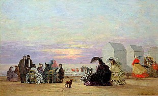 Eugéne Boudin - Beach Scene, Evening