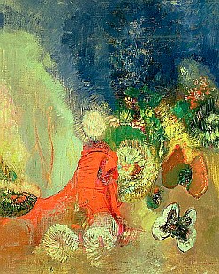 Odilon Redon - The Red Sphinx