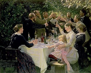 Peder Severin Kroyer - Hip Hip Hurrah! Artists' Party at Skagen