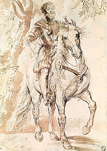 Peter Paul Rubens - Study for an equestrian portrait of the Duke of Lerma