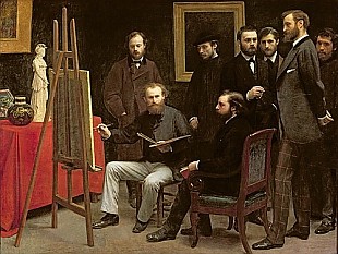 Thédore Fantin-Latour - Studio at Batignolles