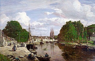 Eugéne Boudin - The Port at Quimper