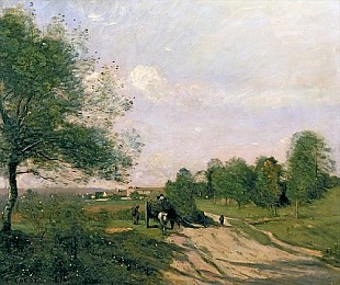 Jean Baptiste Camille Corot - The Wagon, Souvenir of Saintry