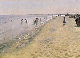 Peder Severin Kroyer - Summer Day at the South Beach of Skagen