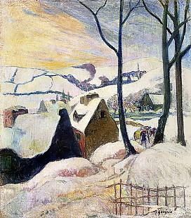 Paul Gauguin - Breton Village Under Snow