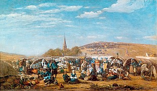 Eugéne Boudin - The Pardon of Sainte-Anne-La-Palud, Brittany,